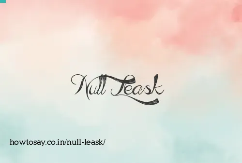 Null Leask