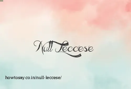 Null Leccese