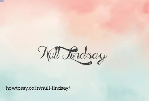 Null Lindsay