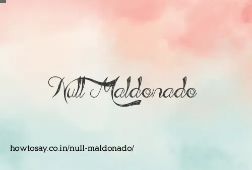 Null Maldonado
