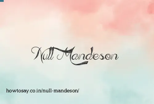 Null Mandeson