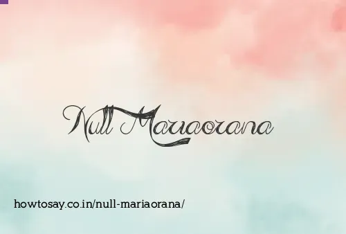 Null Mariaorana