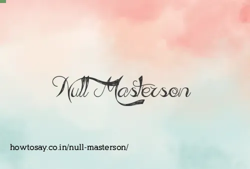 Null Masterson