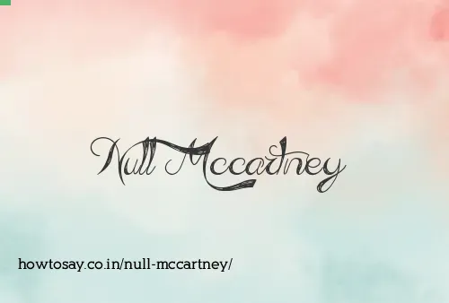 Null Mccartney