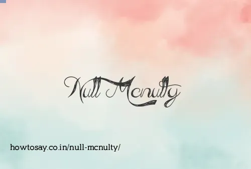 Null Mcnulty