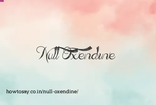 Null Oxendine