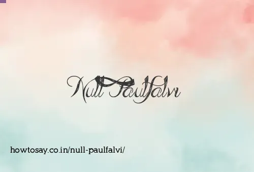 Null Paulfalvi