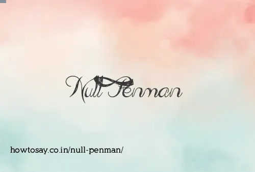 Null Penman