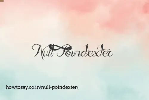 Null Poindexter