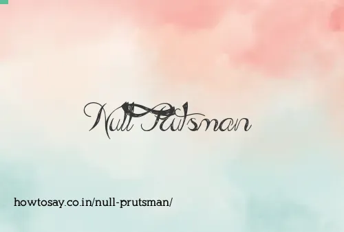 Null Prutsman