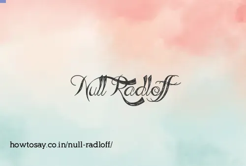 Null Radloff