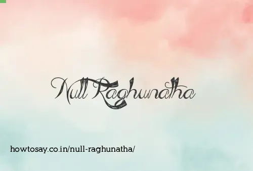 Null Raghunatha