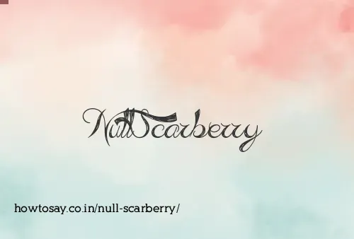 Null Scarberry