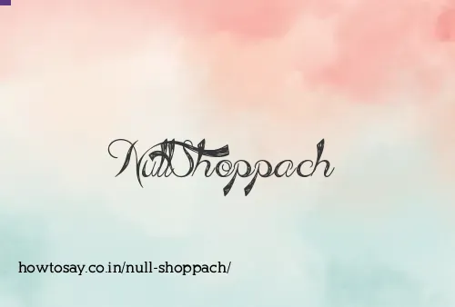 Null Shoppach