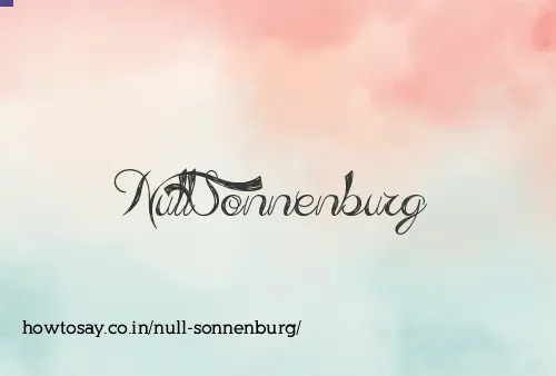 Null Sonnenburg
