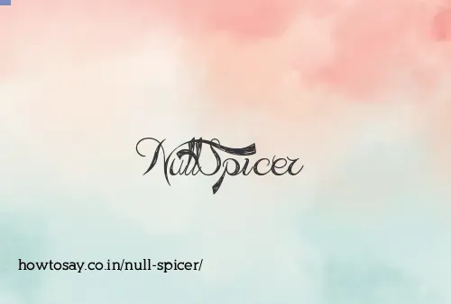 Null Spicer