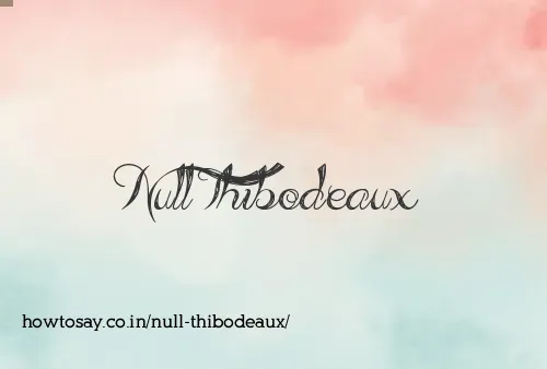 Null Thibodeaux