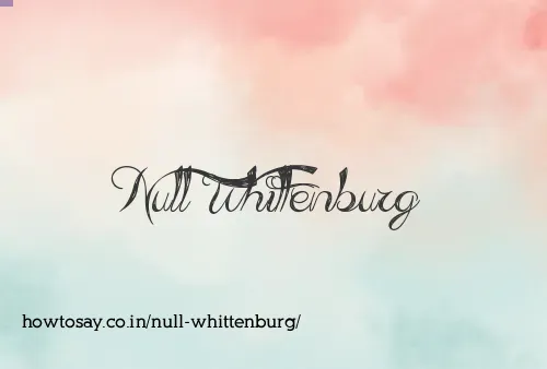Null Whittenburg