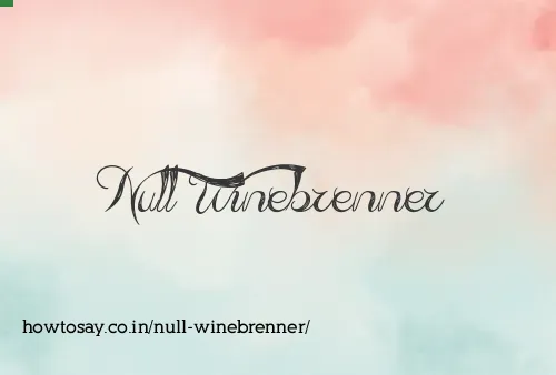 Null Winebrenner