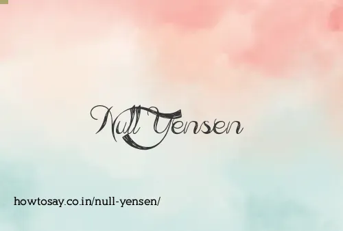 Null Yensen
