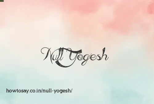 Null Yogesh