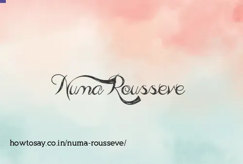 Numa Rousseve