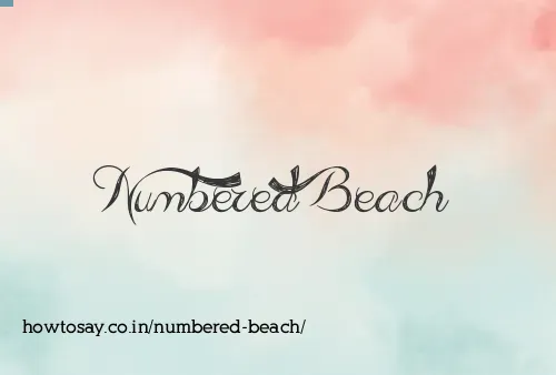 Numbered Beach