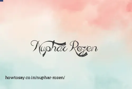 Nuphar Rozen