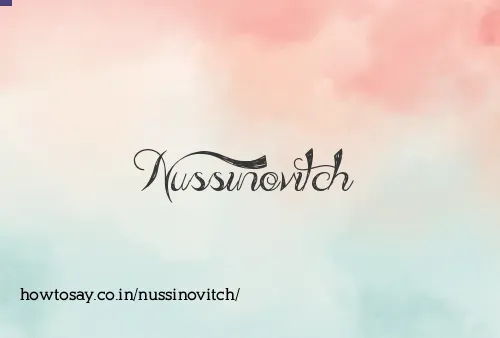 Nussinovitch