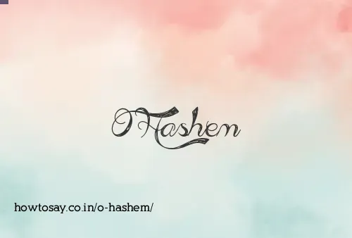 O Hashem