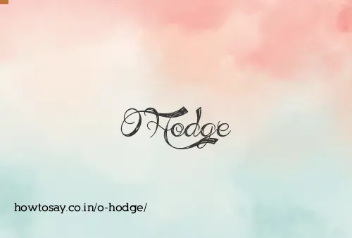 O Hodge