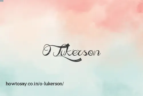 O Lukerson