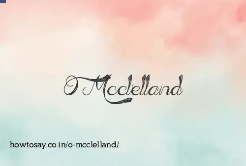 O Mcclelland