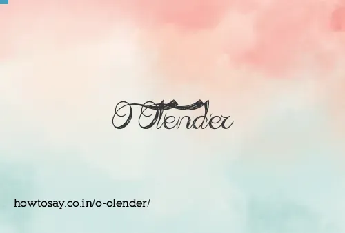 O Olender