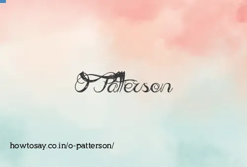 O Patterson