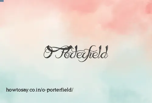O Porterfield