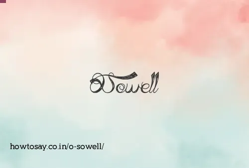 O Sowell