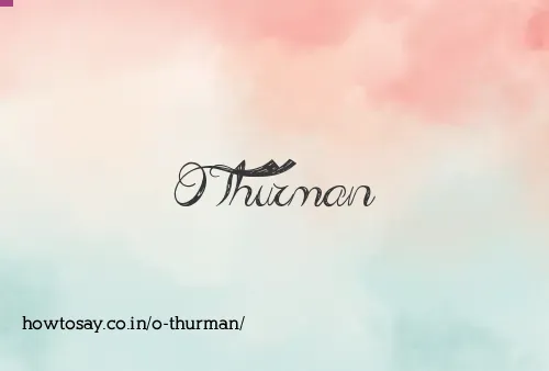 O Thurman