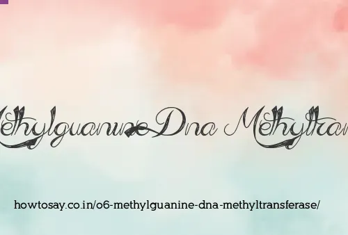 O6 Methylguanine Dna Methyltransferase