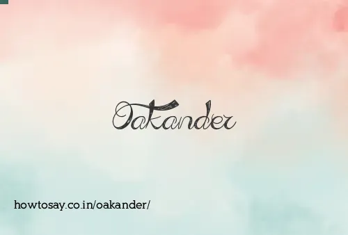 Oakander