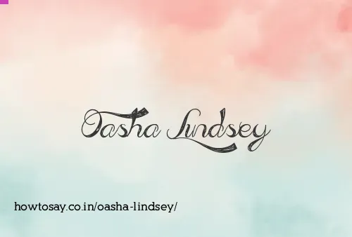 Oasha Lindsey