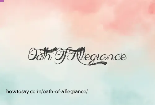Oath Of Allegiance