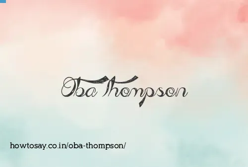 Oba Thompson