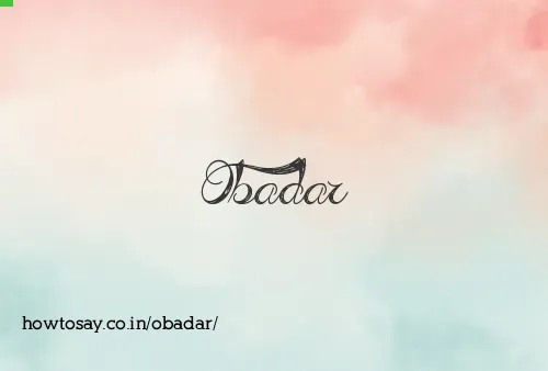 Obadar