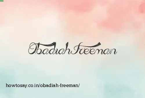 Obadiah Freeman
