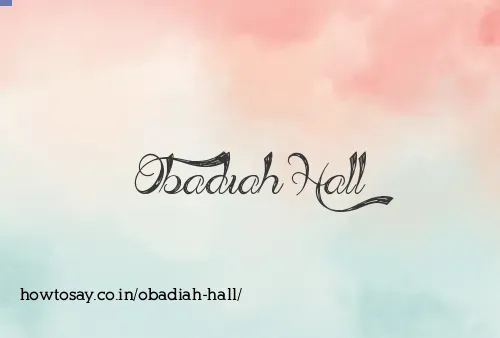 Obadiah Hall