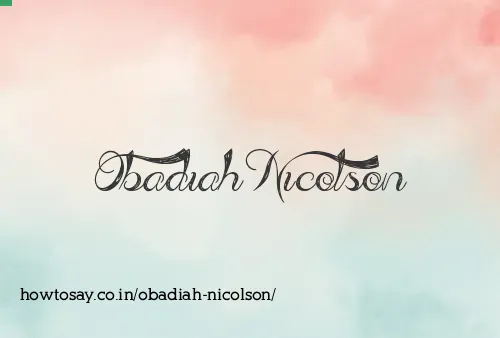 Obadiah Nicolson