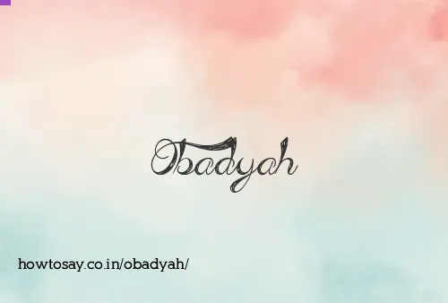 Obadyah