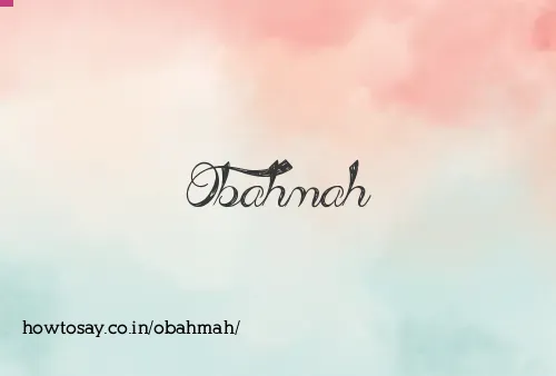Obahmah