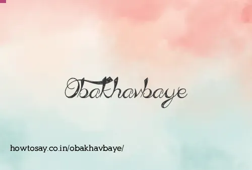 Obakhavbaye